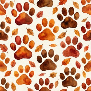 Autumn Paw Pattern