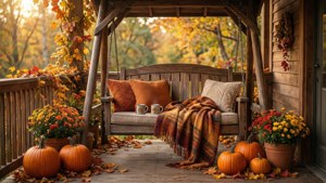 Autumn Porch Swing