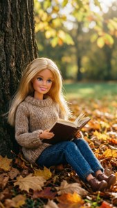 Autumn Reading Barbie
