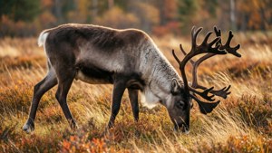 Autumn Reindeer Grazing