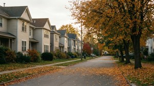 Autumn Residential Street