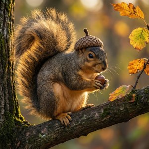 Autumn Squirrel Acorn