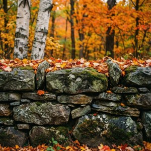 Autumn Stone Wall