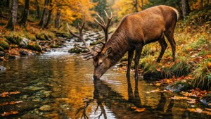 Autumn Stream Stag