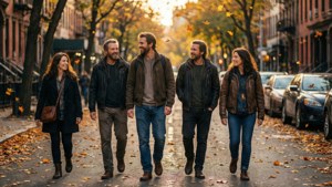 Autumn Street Walk