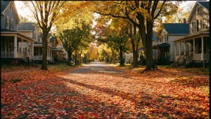 Autumn Suburb Serenity