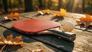 Autumn Table Tennis Still Life