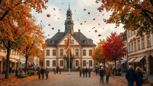 Autumn Town Square