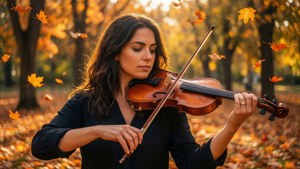 Autumn Violinist Maribel
