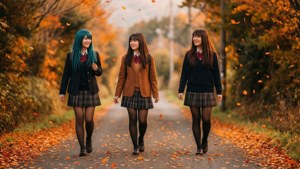 Autumn Walk with Friends
