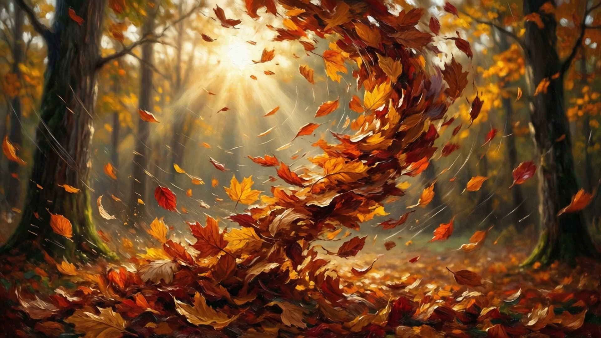 Autumn Whirlwind by Wallpapers.art Studio