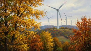 Autumn Wind Turbines