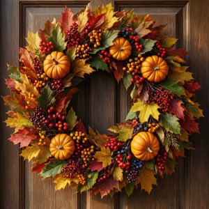 Autumn Wreath Door