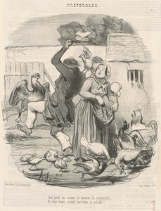 Aux petits des oisons, ils donnent la mangeaille ...
