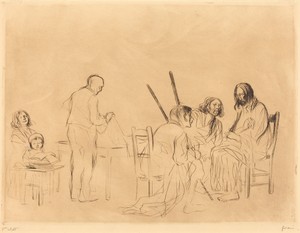 Avant le repas à Emmaus (1ère planche) (Before the Supper at Emmaus) (first plate)