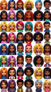 Avatar Grid Smiles