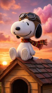 Aviator Snoopy Sunset