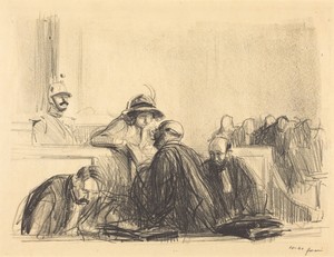 Avocat parlant à sa cliente (Lawyer Talking to His Client)