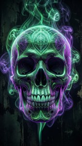 Awesome Neon Skull