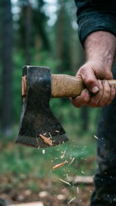 Axe Grip Close-Up