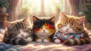 Axis Kittens Napping