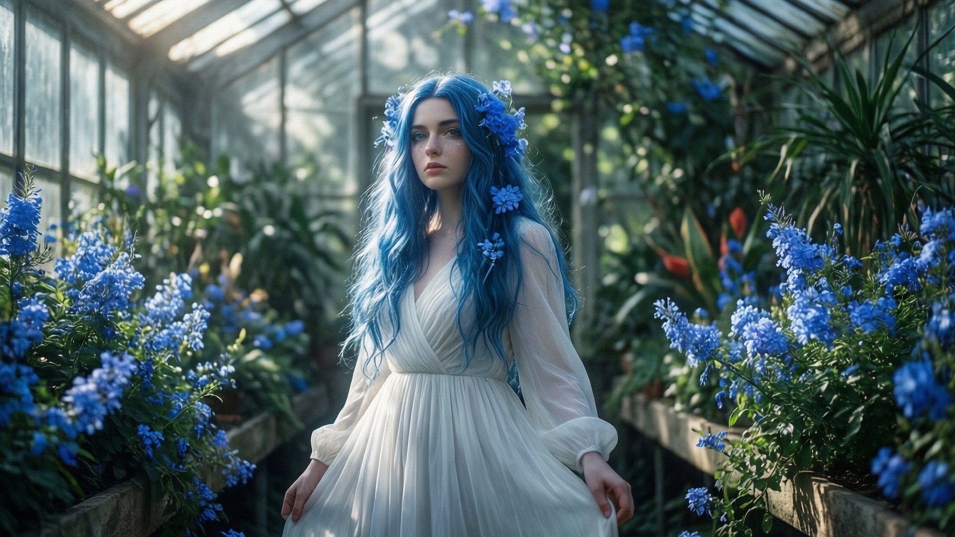 Azure Greenhouse by Wallpapers.art Studio