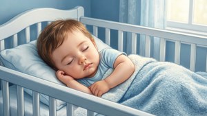 Baby Boy Sleeping in Crib