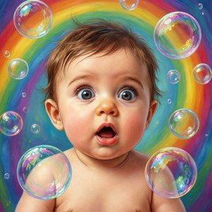 Baby in Bubbles