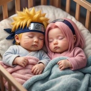 Baby Naruto and Hinata
