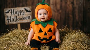 Baby Pumpkin in Hay