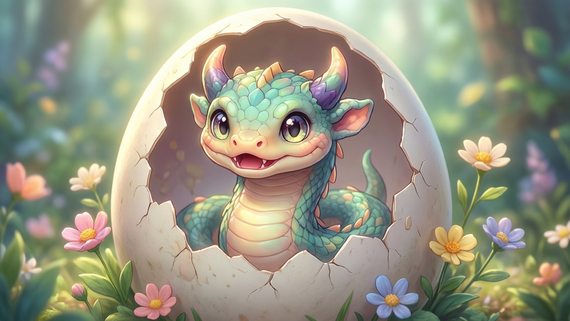 Baby Serpent Hatchling by Wallpapers.art Studio