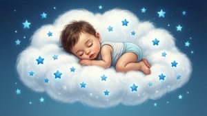 Baby Sleeping on Cloud