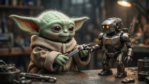 Baby Yoda and Droid