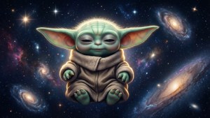 Baby Yoda in Space