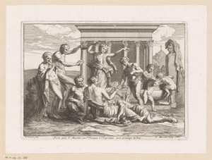 Bacchanaal voor een tempel