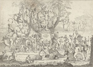 Bacchanten met Silenus en olifant