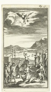 Bacchus heft zijn wijnglas op de vrede