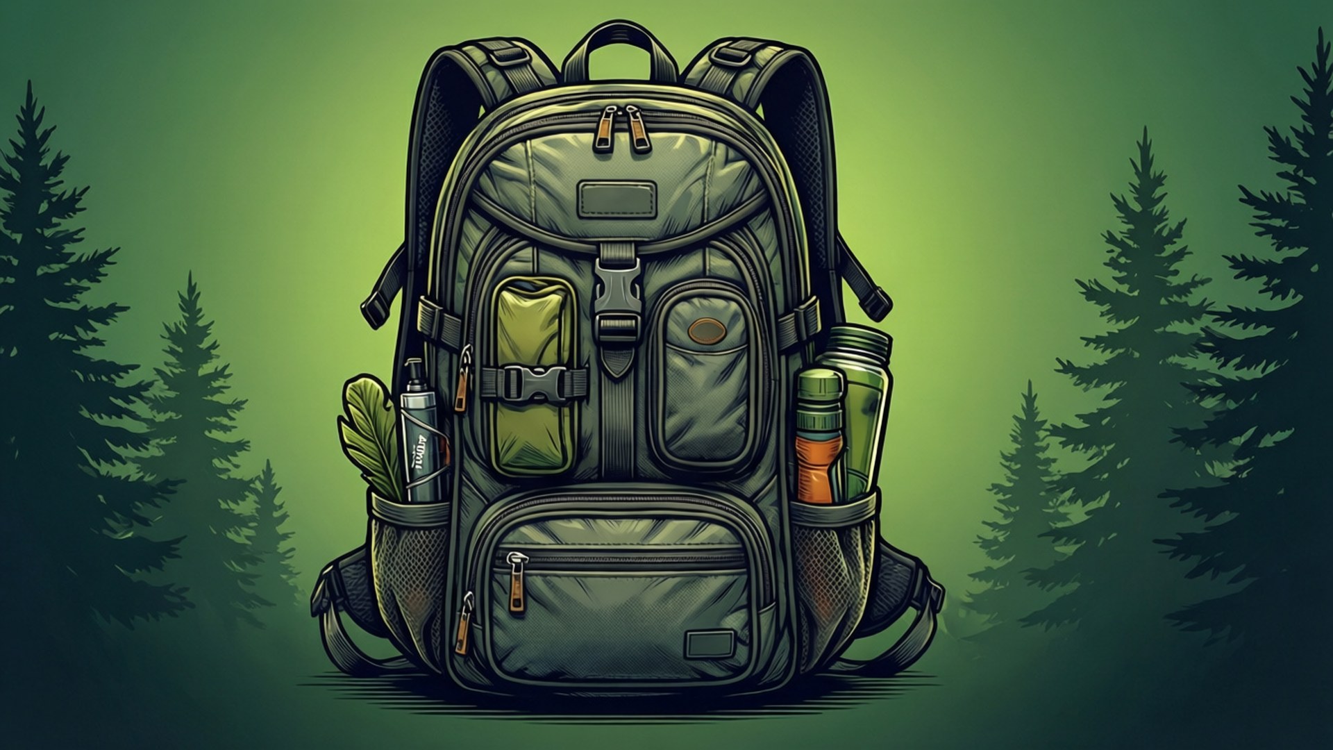 Backpack Adventure Vector by Wallpapers.art Studio
