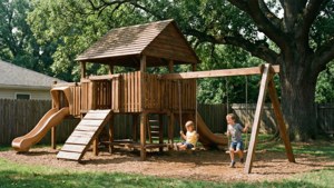 Backyard Fort Swing Set