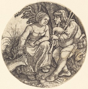 Bagpipe Player with His Lover
