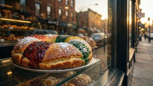 Bakery Window King Cake