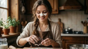 Baking with Nastya