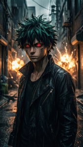 Bakugou Rainy Alley