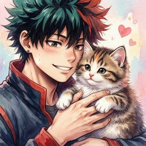 Bakugou with Kitten