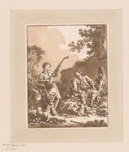 Balalaika speler bij herders