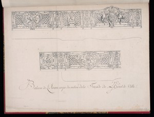 Balcon de L'Avant corps du milieu de la Façade de L'hotel de Ville