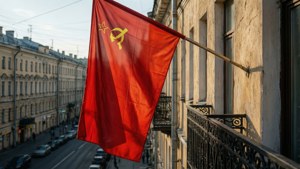 Balcony Draped Flag