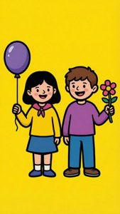Balloon and Flower Friends