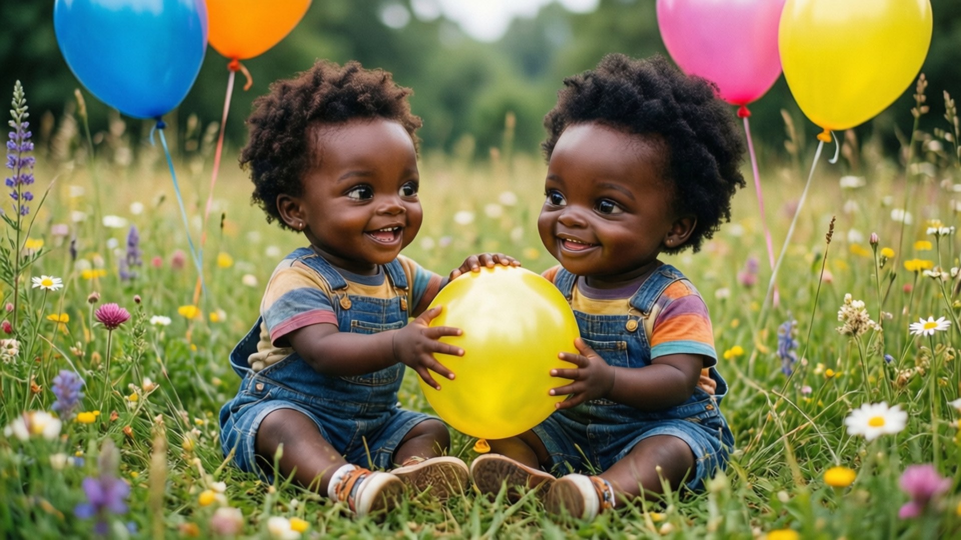 Balloon Meadow Play by Wallpapers.art Studio