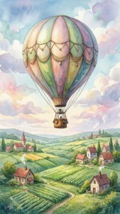 Balloon Over Patchwork